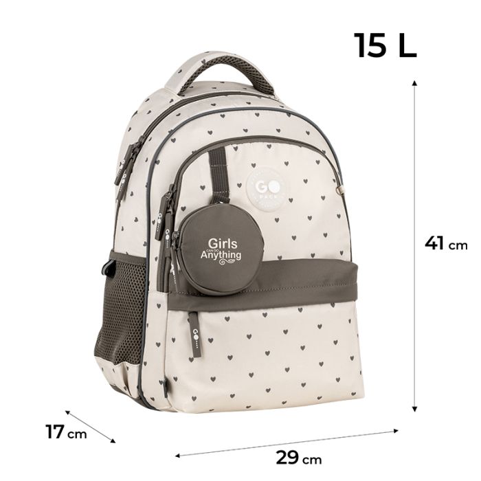 Рюкзак GoPack Education GO26-182M-3 Beige Polka Dots