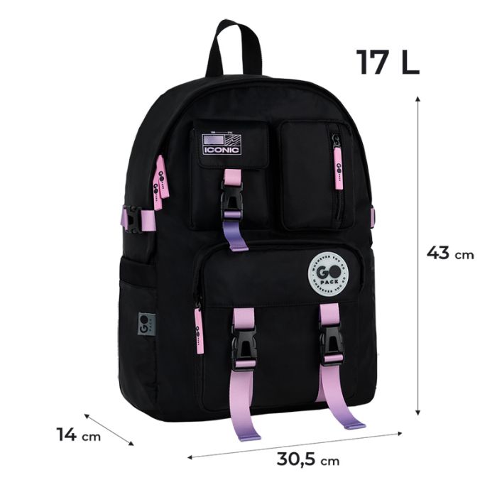 Рюкзак GoPack Education Teens GO26-2500L-2 чорний, градієнт