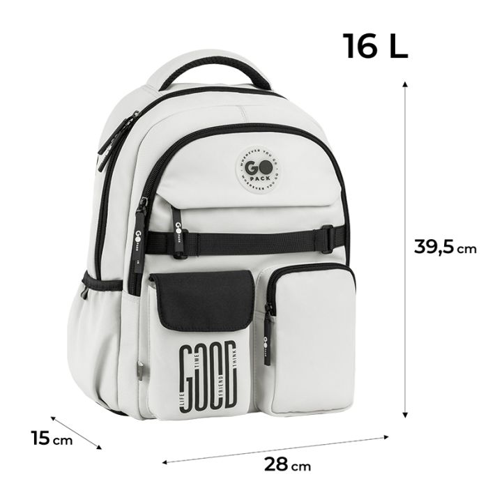 Рюкзак GoPack Education GO26-183M-2 світло-сірий
