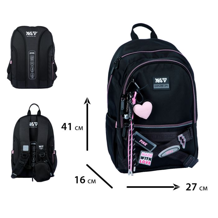 Pюкзак шкільний YES TS-113M With Love 41х27х16см.