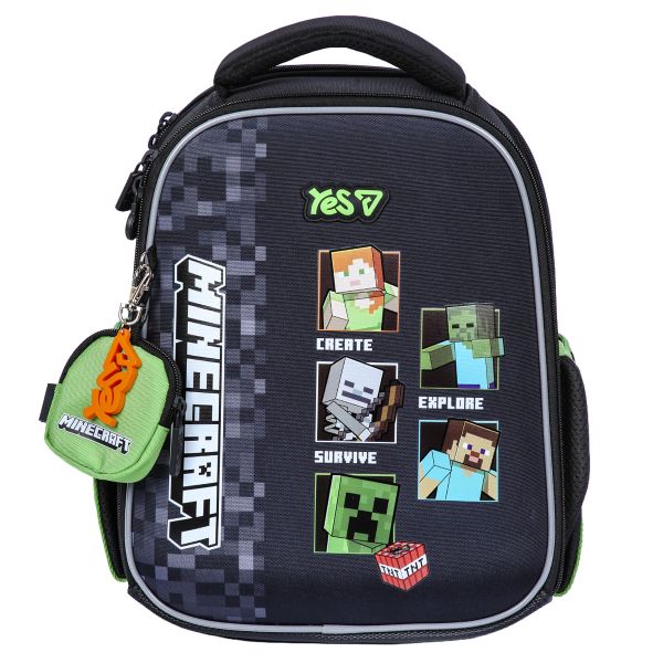 Рюкзак шкільний каркасний YES H-100S Minecraft Reality 35х28х15см., 550223