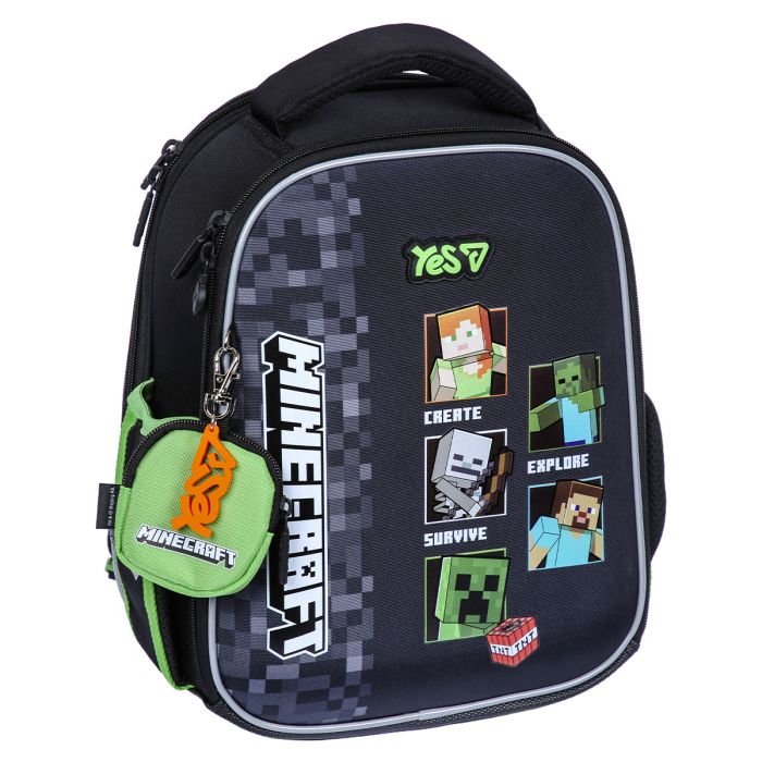 Рюкзак шкільний каркасний YES H-100S Minecraft Reality 35х28х15см., 550223