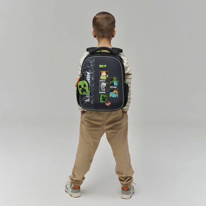 Рюкзак шкільний каркасний YES H-100S Minecraft Reality 35х28х15см., 550223