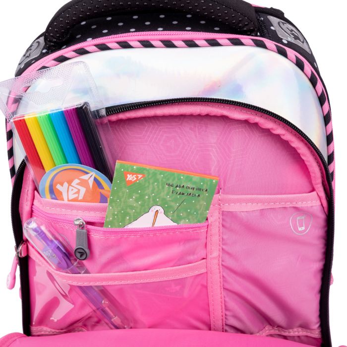 Рюкзак шкільний каркасний YES S-30 JUNO ULTRA Premium Barbie