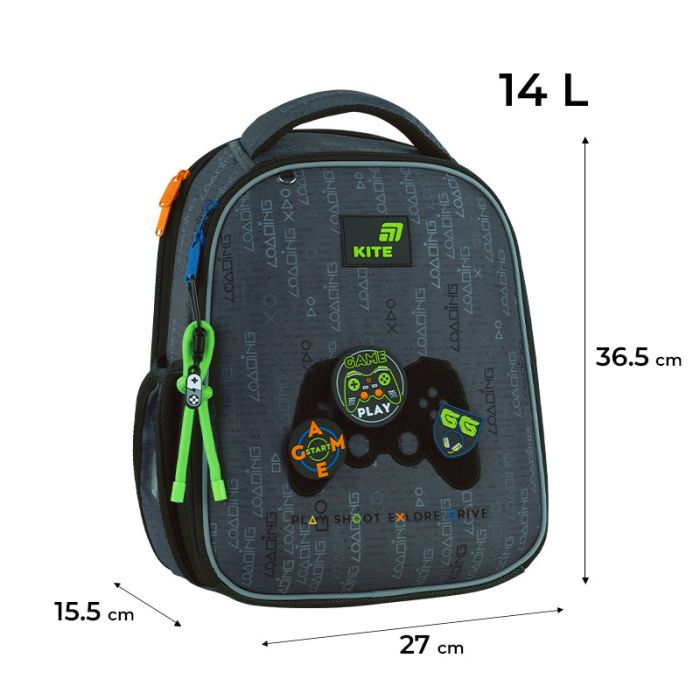 Рюкзак шкільний каркасний Kite Education Good Game K26-555S-5