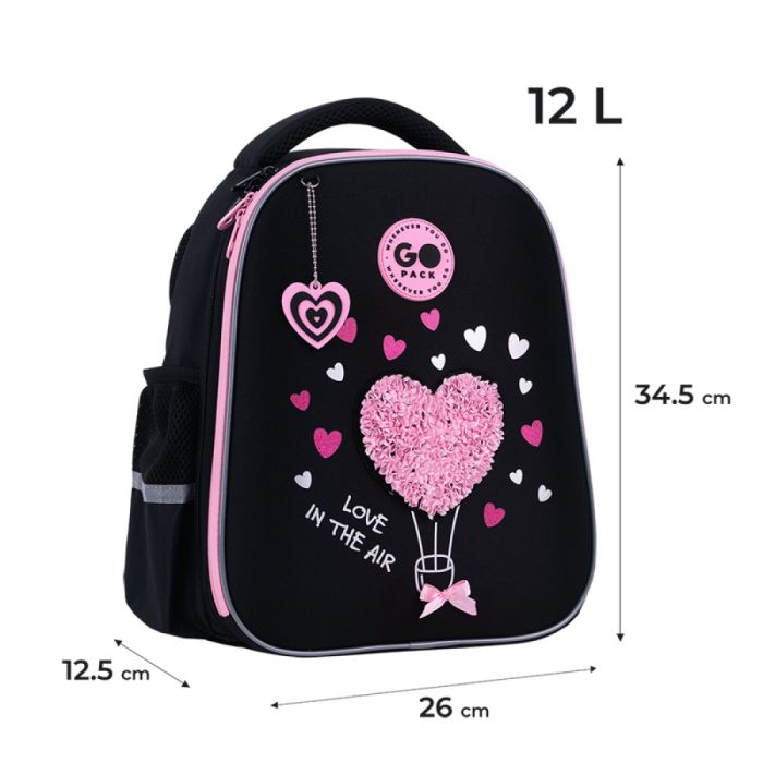 Рюкзак шкільний напівкаркасний GoPack Education Heart GO26-165S-2