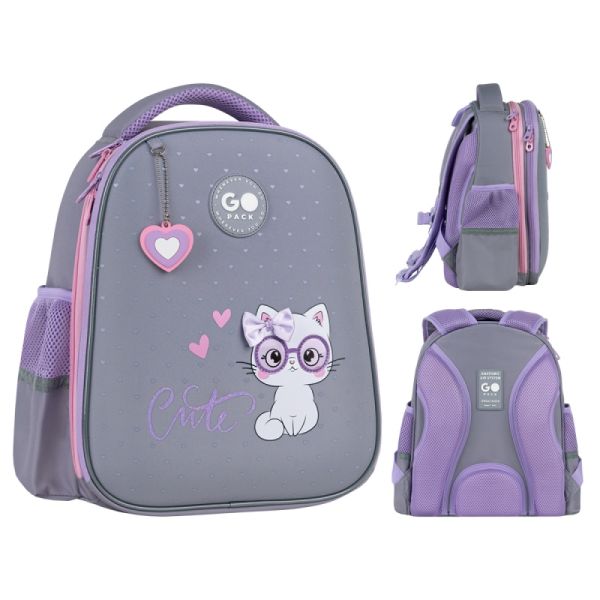 Рюкзак шкільний напівкаркасний GoPack Education Cute Kitty GO26-165S-3