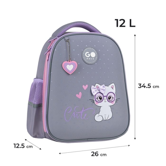 Рюкзак шкільний напівкаркасний GoPack Education Cute Kitty GO26-165S-3