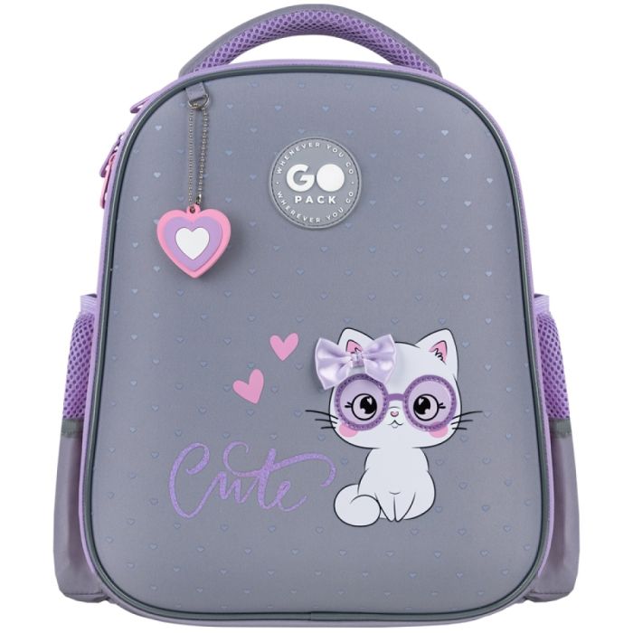 Рюкзак шкільний напівкаркасний GoPack Education Cute Kitty GO26-165S-3