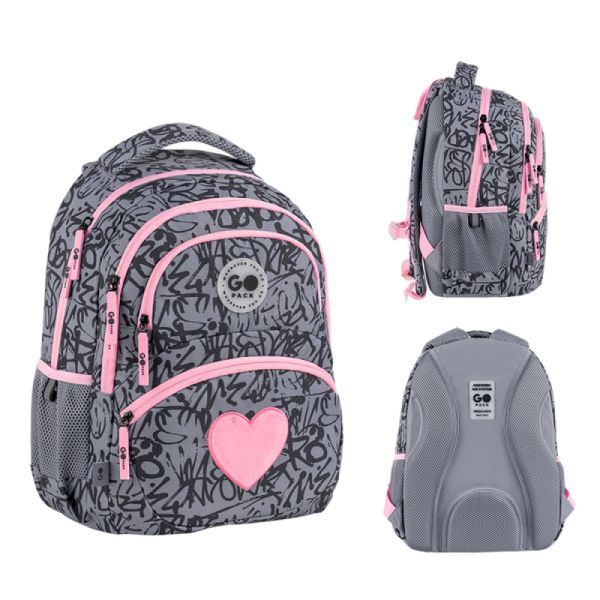 Рюкзак шкільний GoPack Education Fluffy Heart GO26-175M-4