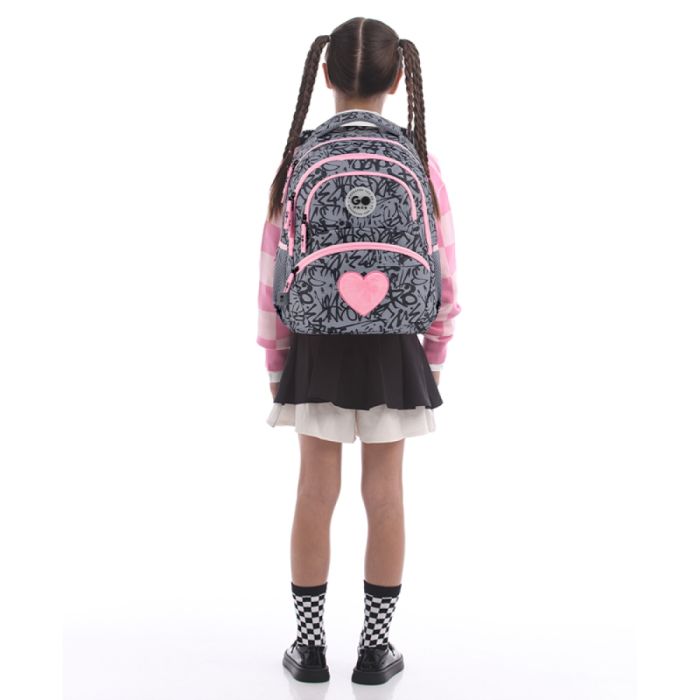 Рюкзак шкільний GoPack Education Fluffy Heart GO26-175M-4