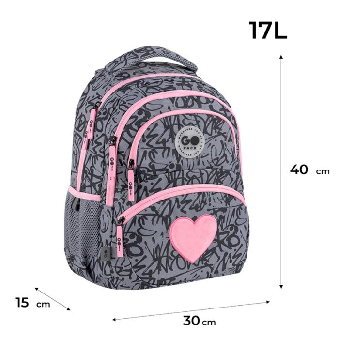 Рюкзак шкільний GoPack Education Fluffy Heart GO26-175M-4